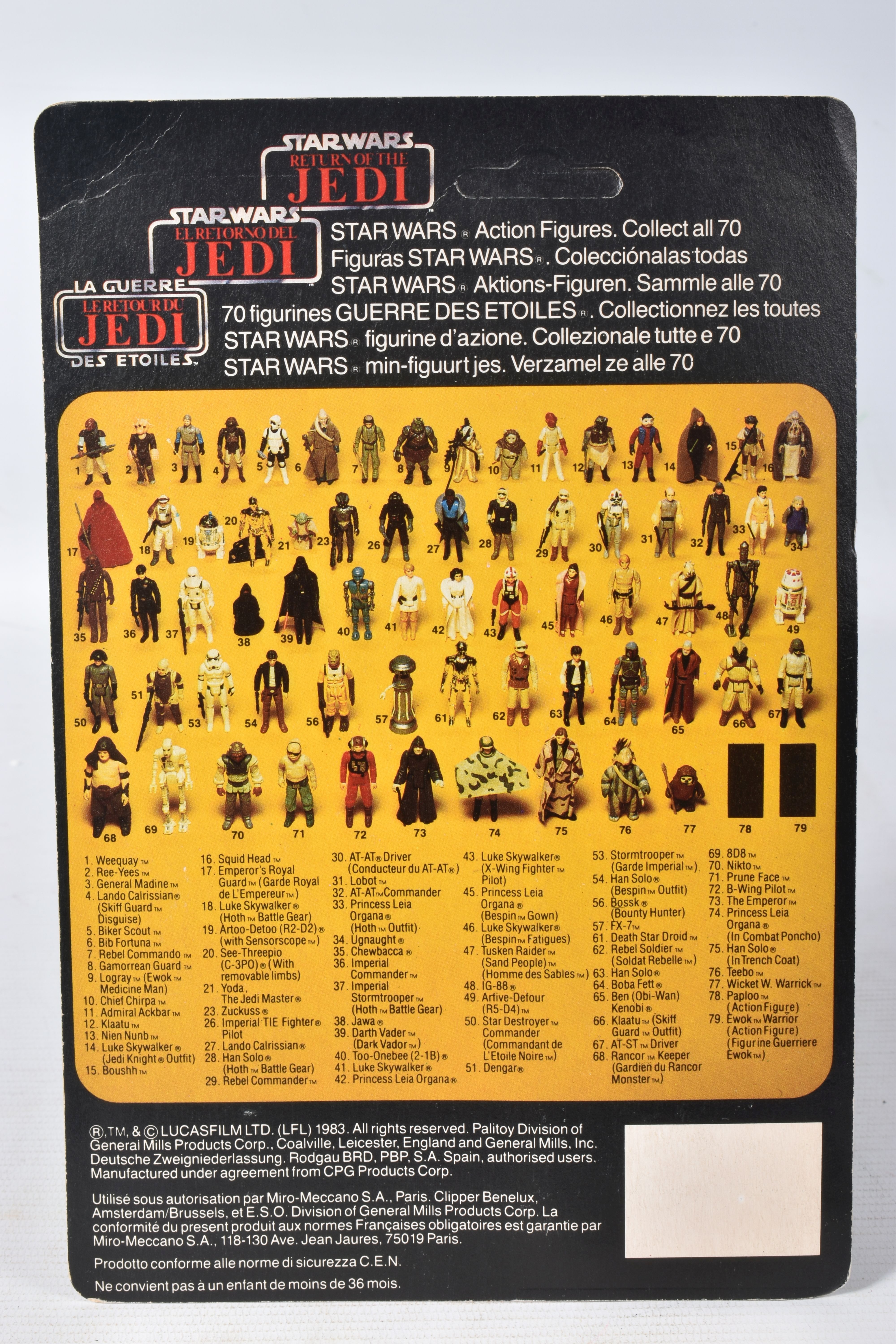 TWO SEALED PALITOY STAR WARS TRILOGO 'RETURN OF THE JEDI' FIGURES TO INCLUDE HAN SOLO (IN TRENCH - Image 18 of 23