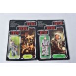 TWO SEALED PALITOY STAR WARS TRILOGO 'RETURN OF THE JEDI' FIGURES TO INCLUDE HAN SOLO (IN TRENCH
