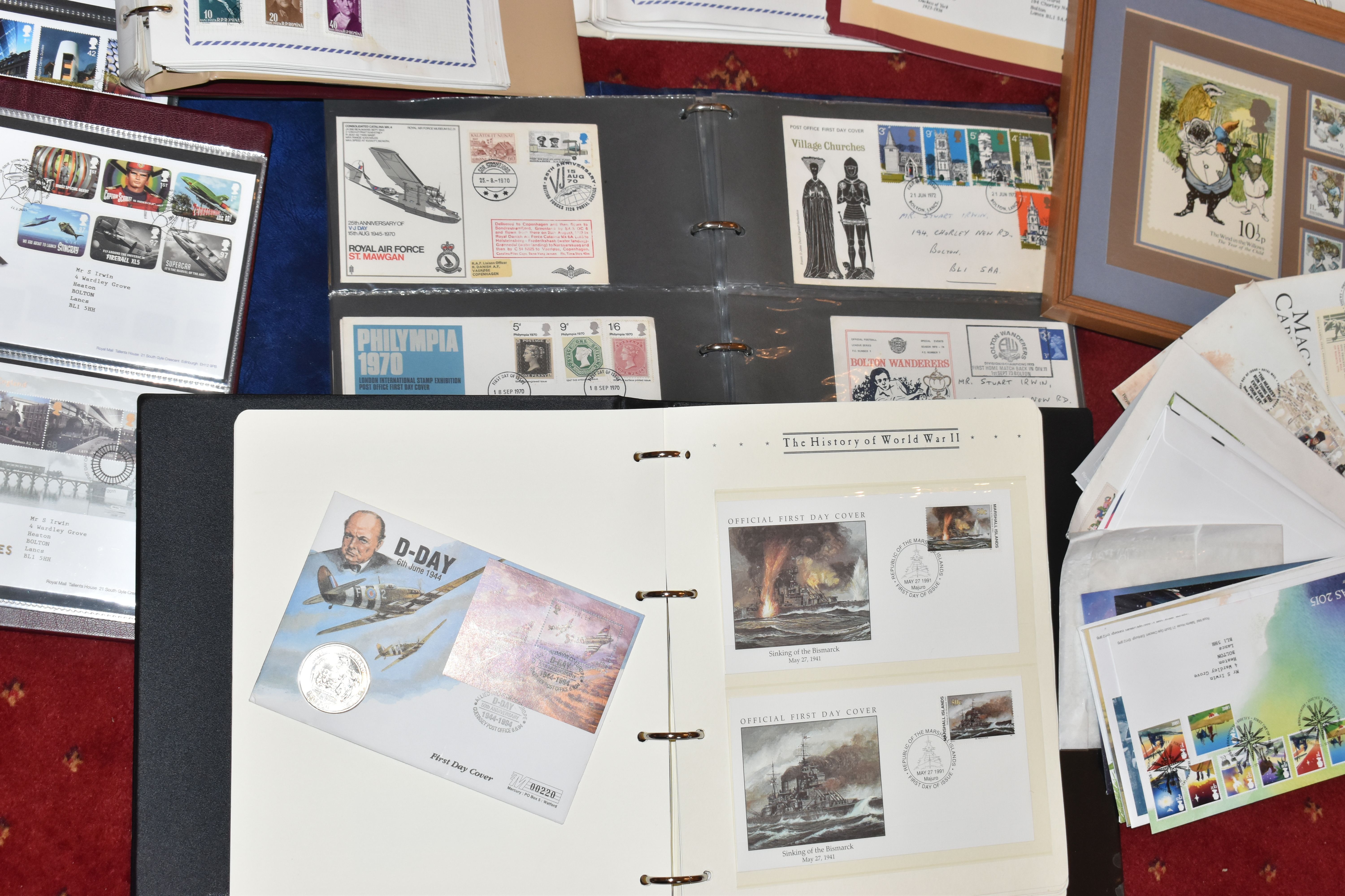 LARGE COLLECTION OF MAINLY GB FDCS AND A WORLDWIDE STAMP COLLECTION IN TWO BOXES, we note GB fdcs to - Image 10 of 16