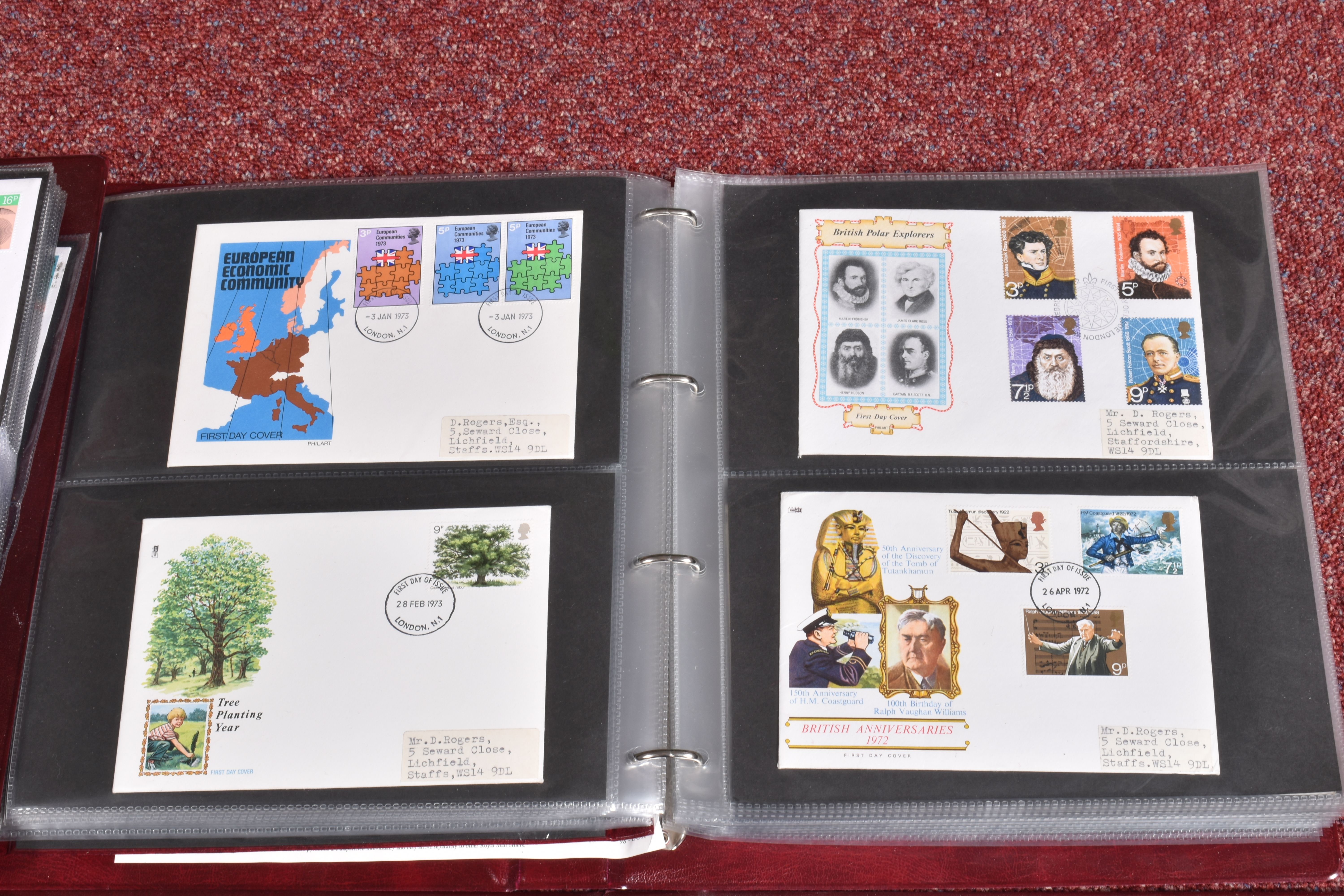 FOUR ROYAL MAIL FDC ALBUMS WITH COLLECTION OF GB FDCS TO 1999, we note a few sponsored types - Image 3 of 6
