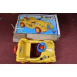 A BOXED TRI-ANG NODDY'S PEDAL CAR, c.1980's, yellow plastic car with steel pedals and mechanism,