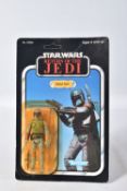 A SEALED KENNER STAR WARS 'RETURN OF THE JEDI' BOBA FETT, no. 39250, 1983, 77 back, sealed pack with