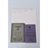 SS FLOSSENBURG CAMP CARD WHERPASS TO WILLHELM RIES, born 25/04/1889, large from SS Stamped to the