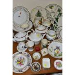 A COLLECTION OF ASSORTED SPODE CERAMICS, including a pair of limited edition plates commemorating