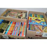 THREE BOXES OF MOSTLY CHILDREN'S BOOKS containing approximately ninety miscellaneous titles in