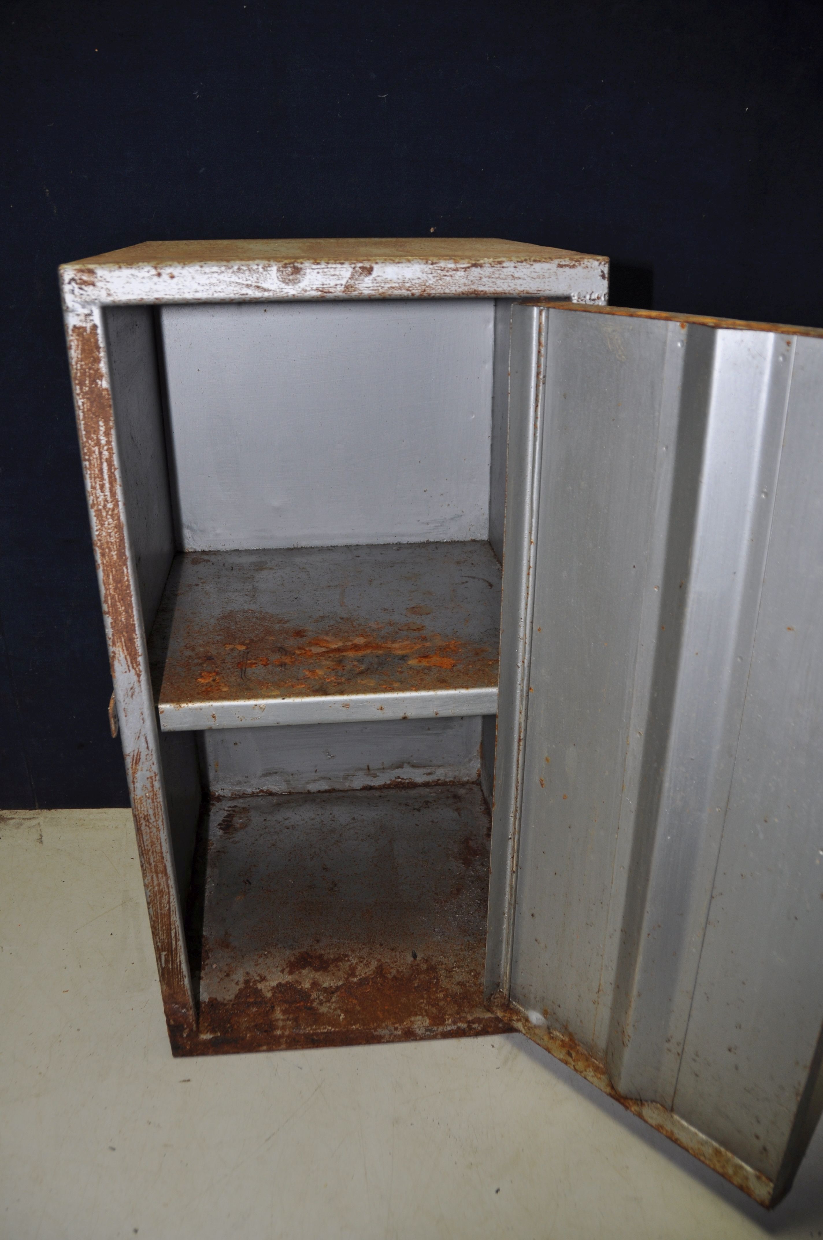 A METAL LOCKER measuring width 38cm x depth 44cm x height 74cm (some surface rust) - Image 2 of 2