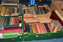 FIVE BOXES OF BOOKS containing approximately 135 older or antiquarian book titles in hardback