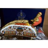 A BOXED ROYAL CROWN DERBY SIGNATURE EDITION PAPERWEIGHT, 'Golden Pheasant - The 250 Collection' to