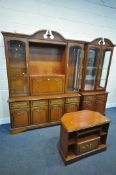 THREE VARIOUS ROSSMORE FURNITURE ITEMS, to include a two door display cabinet, width 85cm x depth