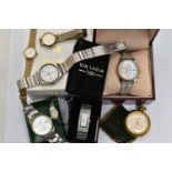 A BAG OF ASSORTED WRISTWATCHES, to include a boxed 'Oskar Emil' Quartz watch with a round mother