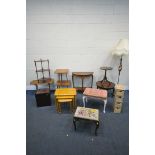 A SELECTION OF OCCASIONAL FURNITURE, to include six occasional tables, a beech nest of three tables,