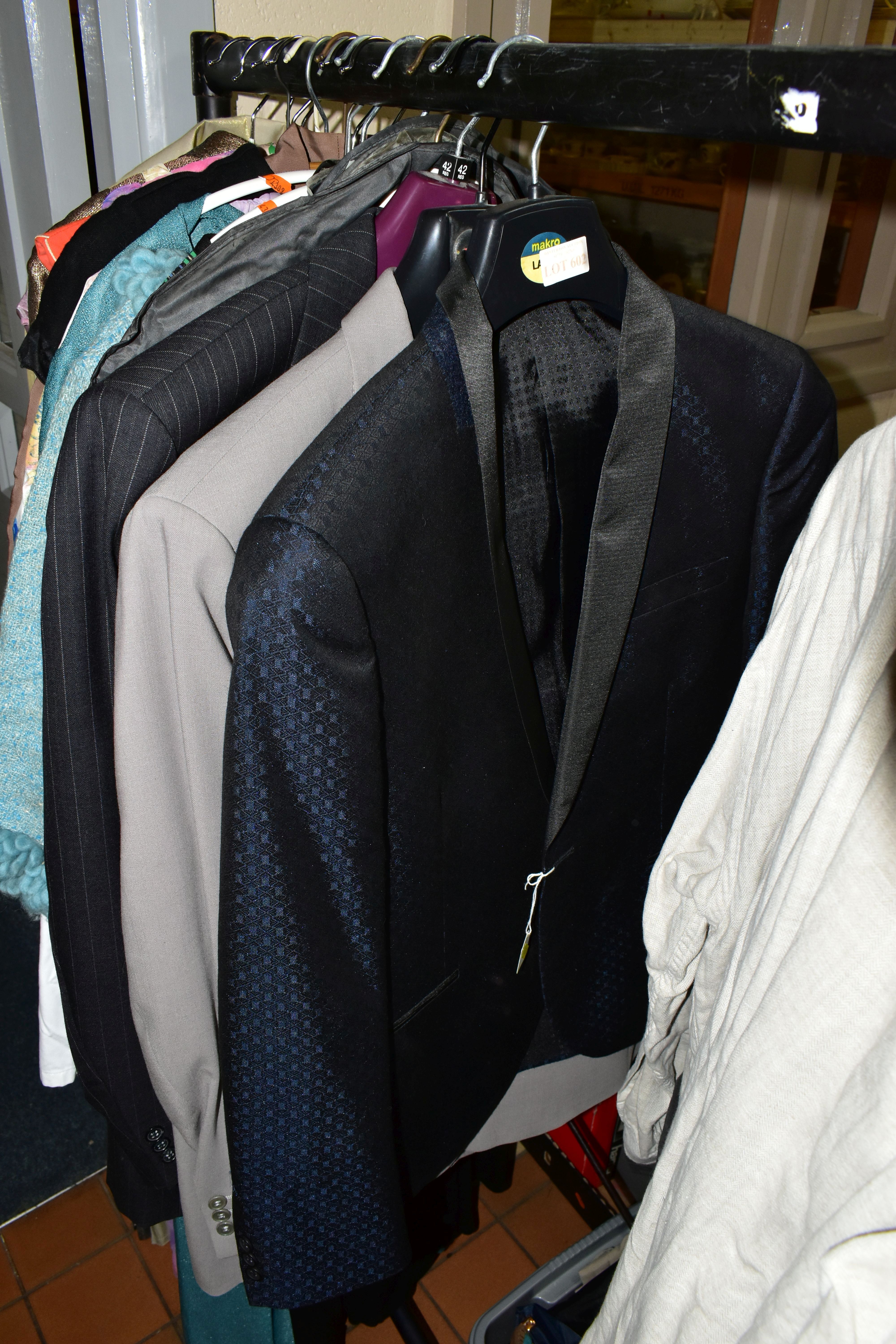 A COLLECTION OF VINTAGE CLOTHING, to include 1960's and 1970's dresses, gent's suits, jackets and - Image 8 of 14