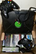 ORIGINAL XBOX CONSOLE AND KEY GAMES, games include (but are not limited to) Ninja Gaiden Black, Star