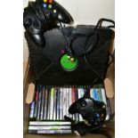 ORIGINAL XBOX CONSOLE AND KEY GAMES, games include (but are not limited to) Ninja Gaiden Black, Star