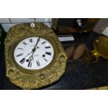 A FRENCH COMPTOISE CLOCK, 'Baube á Buchy' marked on the dial, include a pendulum and weights (1) (
