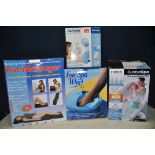 A HOMEDICS BUBBLE SPA in box with attachments, Remington foot spa whirl model No unknown, BaByliss