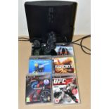 PLAYSTATION 3 CONSOLE AND GAMES, games include Gran Turismo 5, Far Cry 2, Turok, Killzone 3, UFC