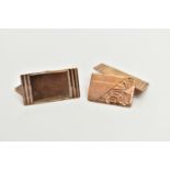 A PAIR OF 9CT GOLD CUFFLINKS, each of a rectangular form, hallmarked 9ct Birmingham, approximate