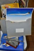 EPHEMERA, comprising Concorde memorabilia, (plastic model aircraft, a white metal model,