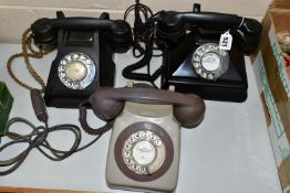 A GPO MODEL 162 BAKELITE TELEPHONE, version fitted with No.25 bell set and type 164 handset, has