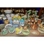 A COLLECTION OF HORNSEA POTTERY, approximately fifty pieces to include a brown ashtray in the form