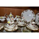 A ROYAL ALBERT 'CELEBRATION' PATTERN TEA SET, comprising two cake plates (one marked as second