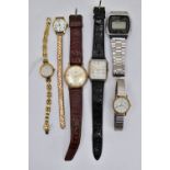 AN ASSORTMENT OF WRISTWATCHES, to include a 'Citizen' Eco Drive ladies wristwatch, 570634, five