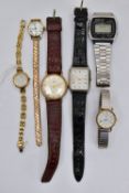 AN ASSORTMENT OF WRISTWATCHES, to include a 'Citizen' Eco Drive ladies wristwatch, 570634, five