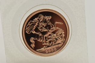A LATE 20TH CENTURY FULL GOLD SOVEREIGN COIN, obverse depicting Queen Elizabeth II, reverse George