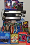 MATEL INTELLIVISION BOXED WITH QUANTITY OF GAMES AND INTELLIVOICE VOICE SYNTHESIS MODULE, games