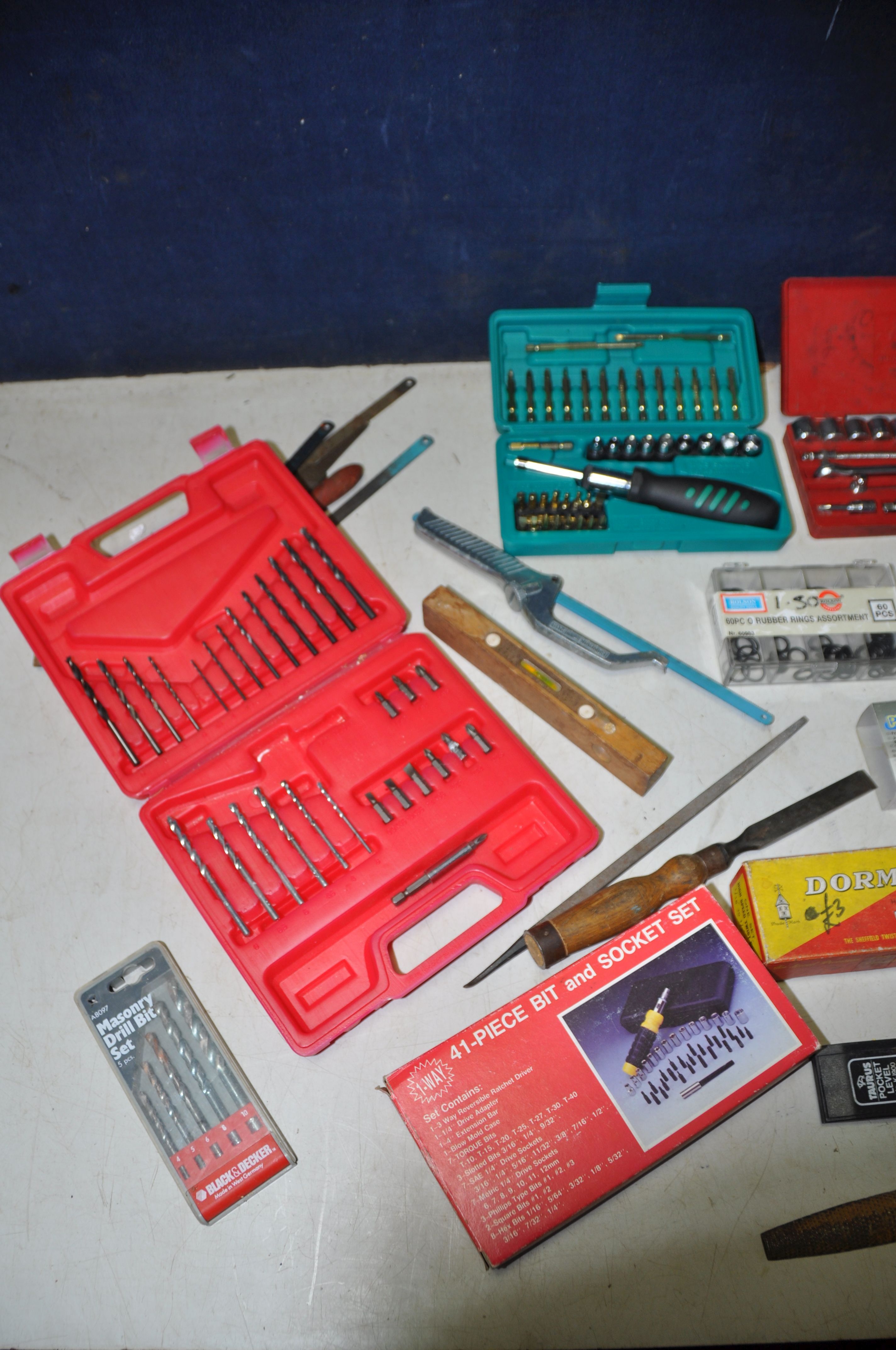 A SELECTION OF CASED TOOLS to include three driver/socket sets, cased scalpel set, cased tap and die - Image 3 of 3