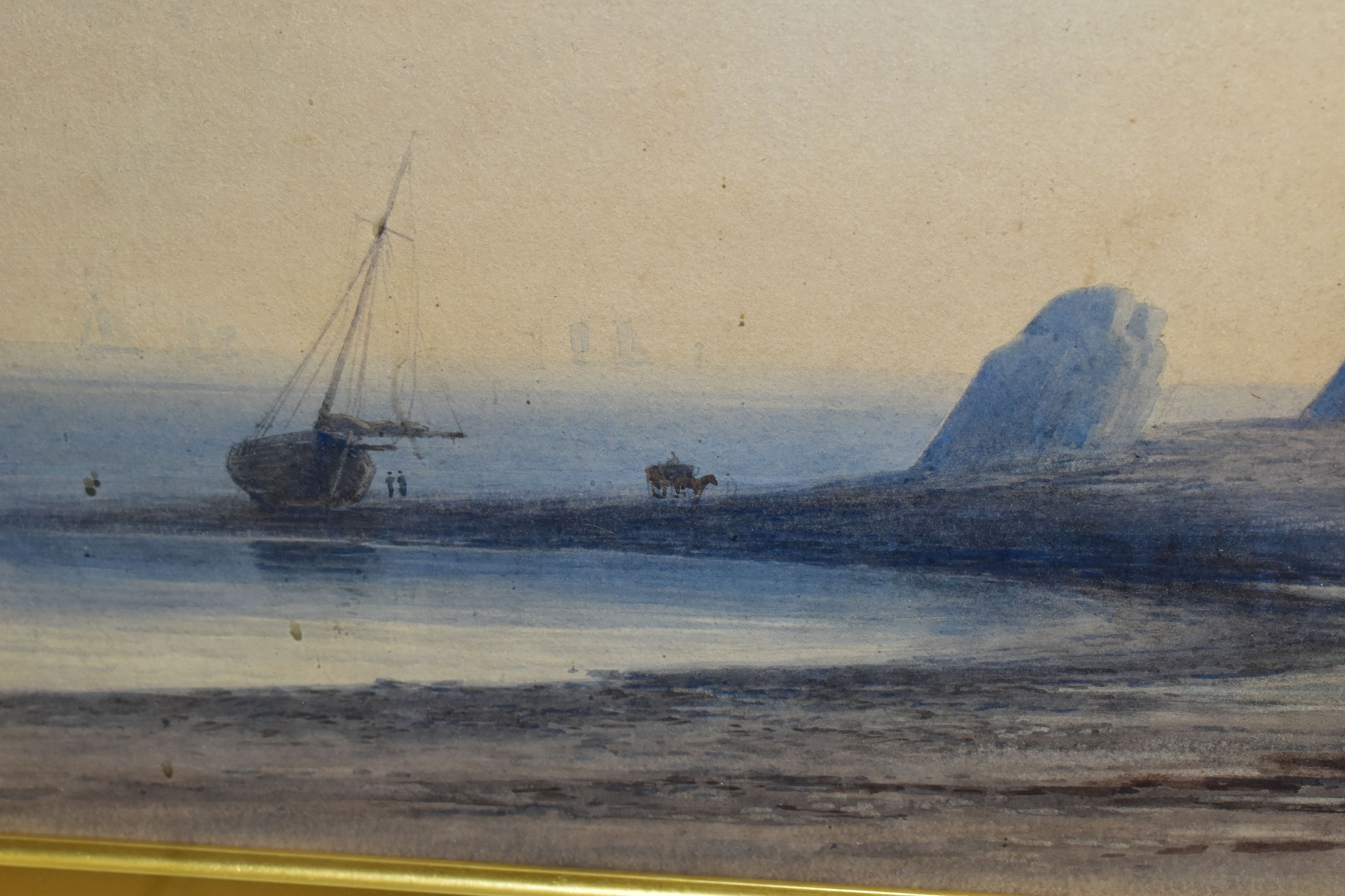 FIVE 19TH CENTURY WATERCOLOUR PAINTINGS, comprising Henry Martin Pope (1843-1908) a Coastal - Image 6 of 7