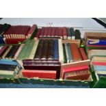 FIVE BOXES OF BOOKS containing approximately 125 older or antiquarian book titles in hardback