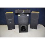 A SONY HT-G700 SUBWOOFER with a Sony SS-CNV350 speaker and a pair of Acoustic solutions AV-150B