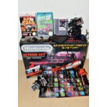 NES BOX, ACCESSORIES AND GAMES, includes the box for the NES (no console), two controllers, the