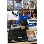 SEGA MEGADRIVE CONSOLE, GAMES AND LOCK ON LIGHT GUNS, games include Sonic The Hedgehog 2, Vectorman,