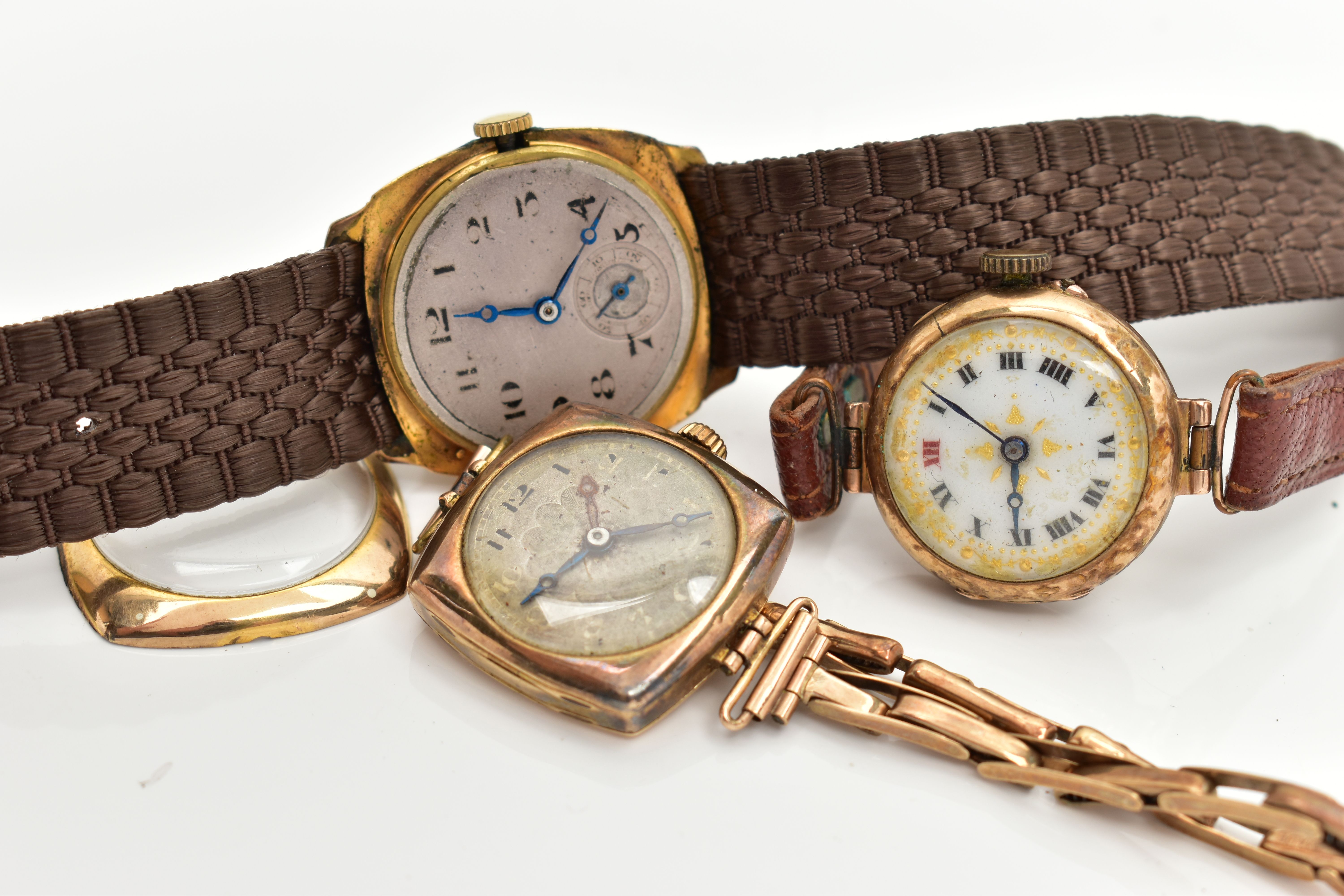 A LADYS 9CT GOLD 'ROLEX' WRISTWATCH AND TWO MID 20TH CENTURY WATCHES, the first a ladys manual - Image 2 of 7