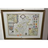 JOHN SPEED 'NORTHAMTONSHIRE' - NORTHAMPTONSHIRE, a hand tinted map of the county, sold by Thomas