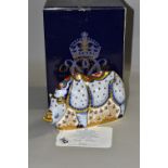 A BOXED LIMITED EDITION ROYAL CROWN DERBY WHITE RHINO PAPERWEIGHT a Sinclair's exclusive, with