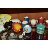 A COLLECTION OF MID-CENTURY CARLTON WARE CERAMICS, comprising a Carlton Ware match holder and