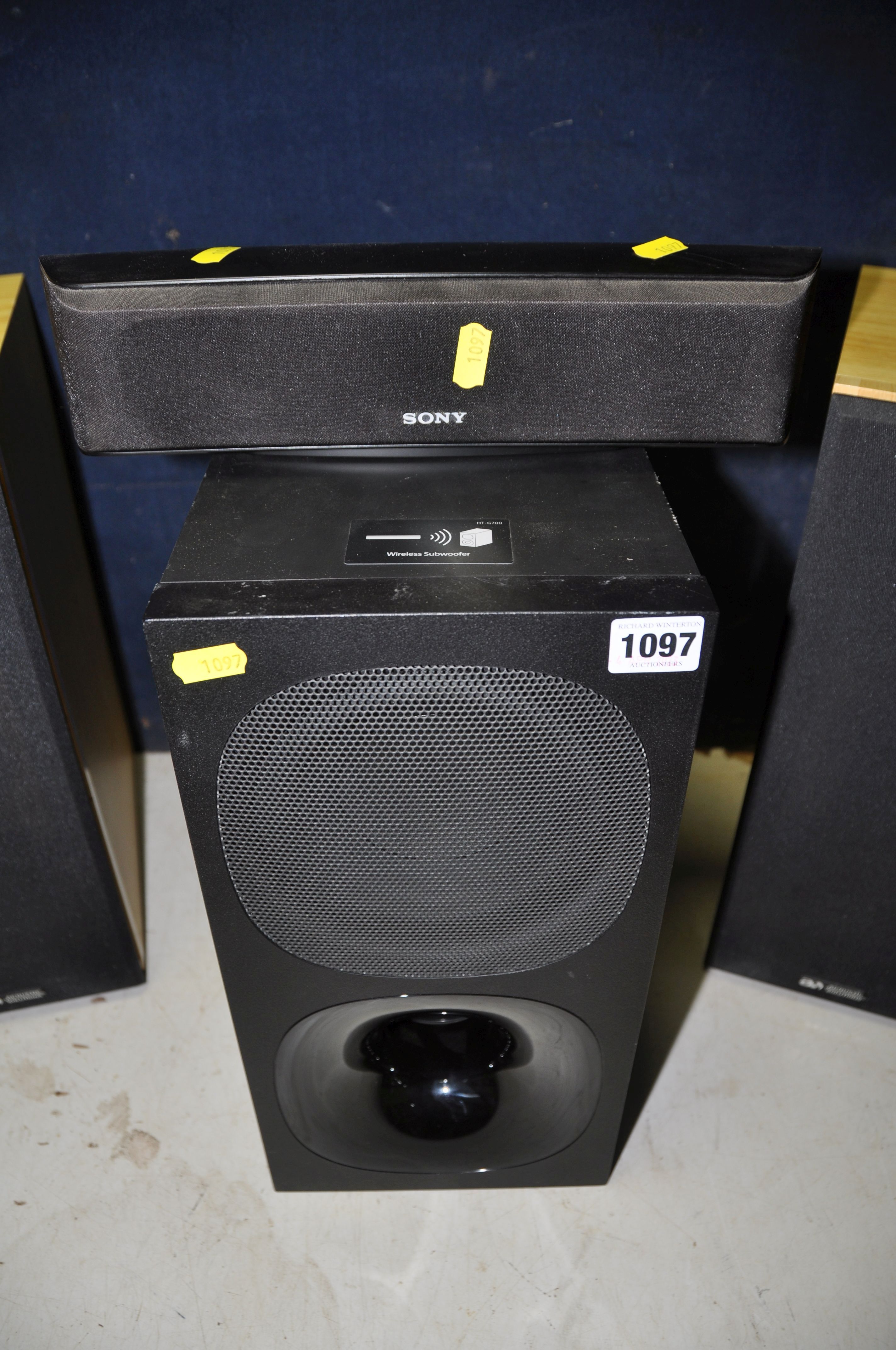 A SONY HT-G700 SUBWOOFER with a Sony SS-CNV350 speaker and a pair of Acoustic solutions AV-150B - Image 3 of 3