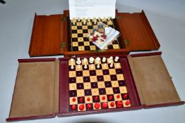 POSSIBLE LITERARY CONNECTION: TWO TRAVELLING CHESS SETS, one with a possible Siegfried Sassoon