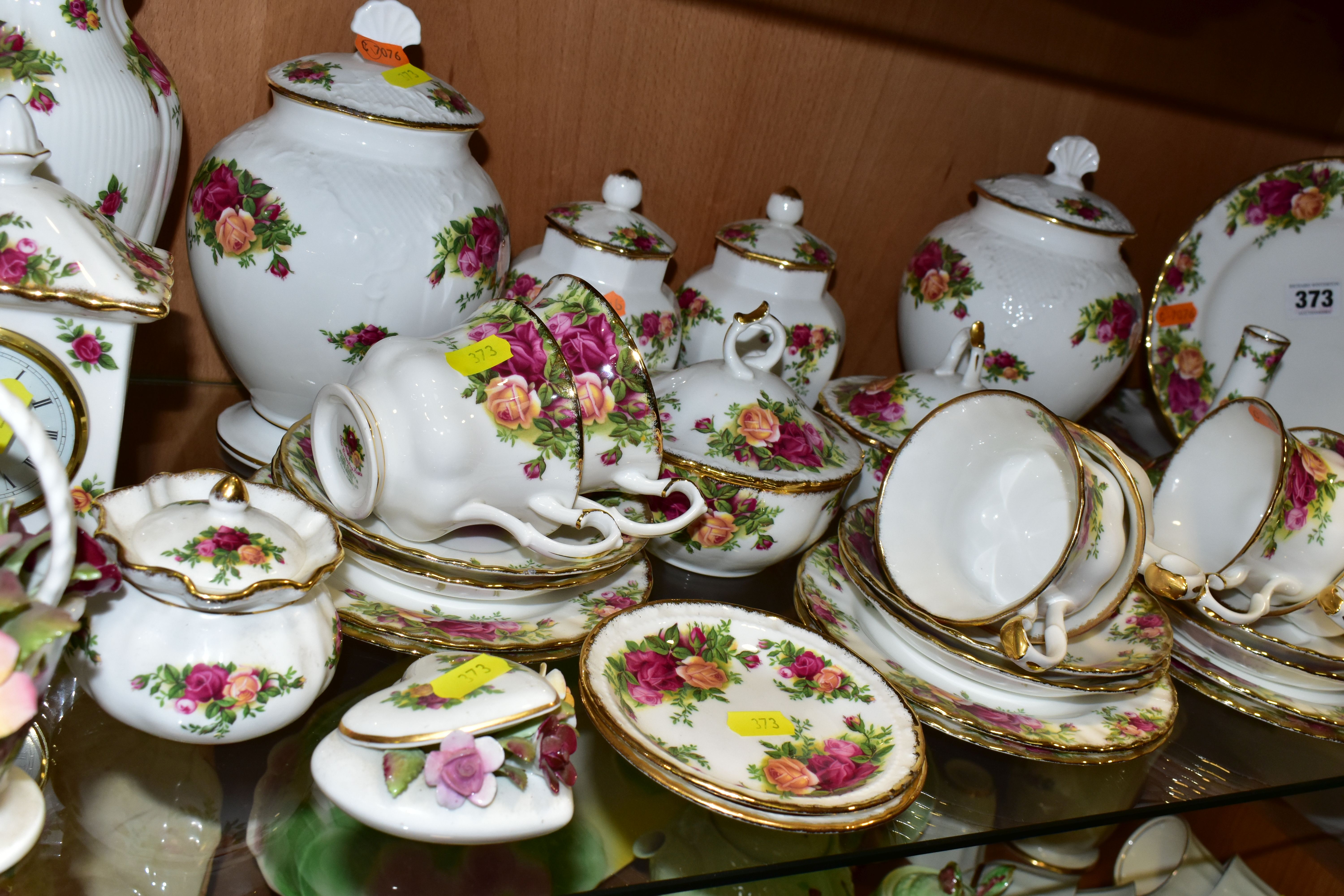 A GROUP OF ROYAL ALBERT 'OLD COUNTRY ROSES' TEAWARES, comprising four side plates (marked as - Image 6 of 6