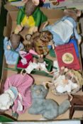 A COLLECTION OF HOMEMADE BEATRIX POTTER CHARACTERS, to include Samuel Whiskers and Anna Maria, a