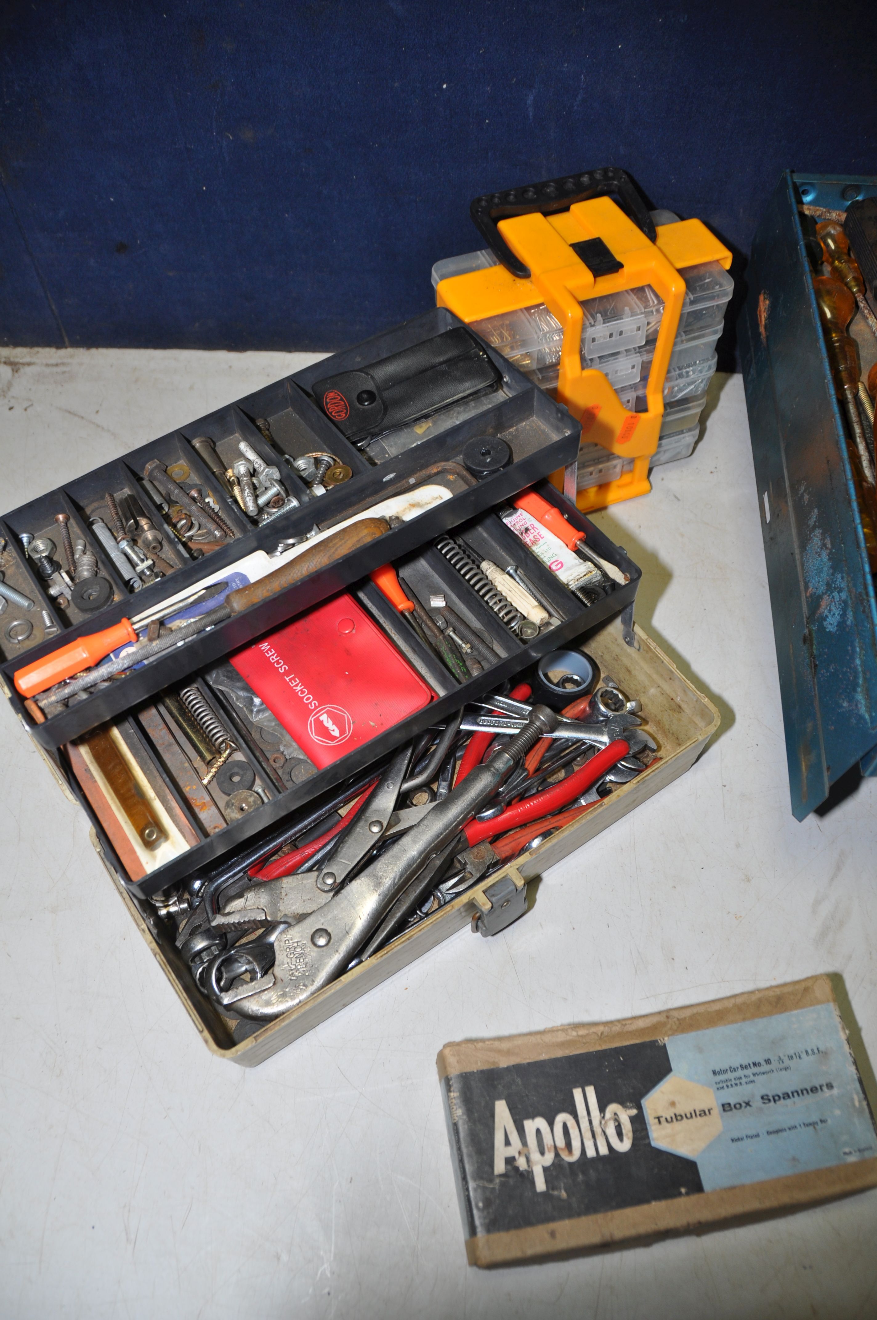 TWO TOOLBOXES containing ratchets, spanners, sockets, screwdrivers etc along with a 13 piece cased - Image 3 of 3