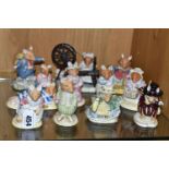 TWELVE ROYAL DOULTON 'JILL BARKLEM'S BRAMBLY HEDGE' FIGURES, comprising Clover DBH16, Conker