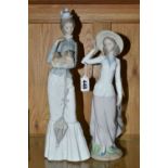 TWO LLADRO FIGURES, comprising model no 5682 'Breezy Afternoon', sculptor Vincente Martinez,