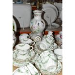 A COLLECTION OF AYNSLEY CERAMICS, comprising a Wild Tudor pattern table lamp, height to top of