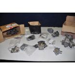 A COLLECTION OF CARBURETTOR PARTS AND CONSUMABLES e.g. gaskets etc