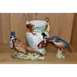 TWO BESWICK BIRDS AND A MUSICAL JUG, comprising a Beswick Pheasant - Second Version model no